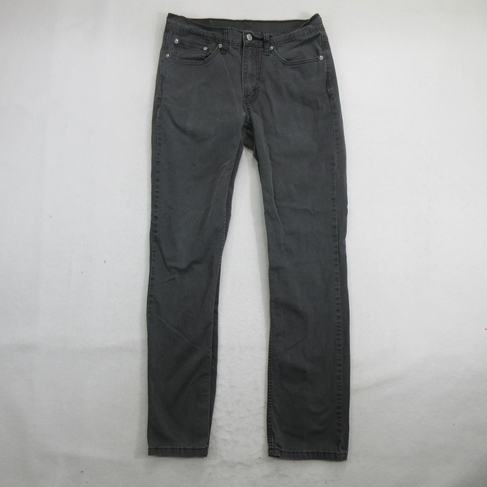 Levi's Men's Jeans 32X32 (Tag32X34) 514 Straight Fit Charcoal Gray Stretch Denim